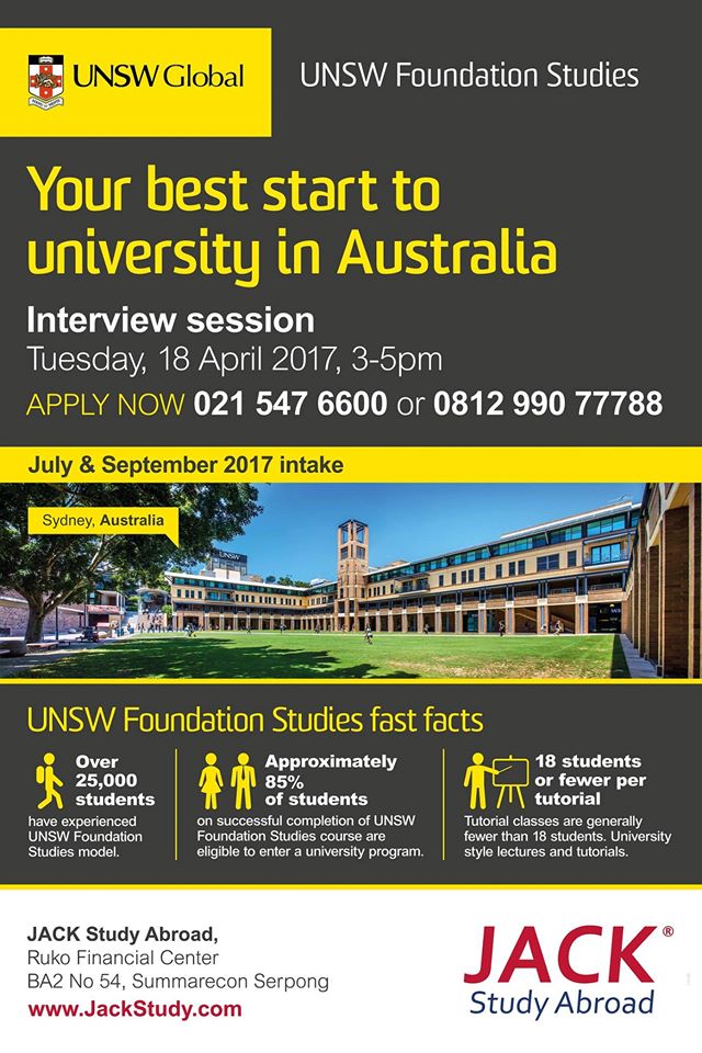 unsw foundation studies interview session