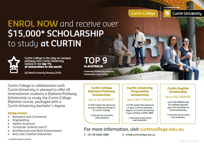 Curtin College Scholarship